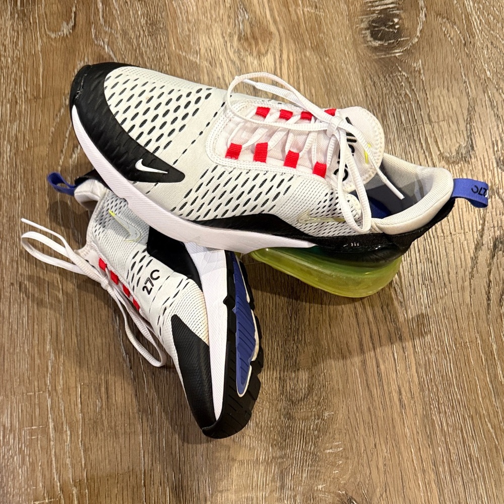 Nike Air Max 270 White Black with Lime Accents - Picture 5 of 6